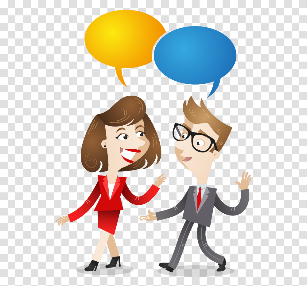 Cartoon Business People Talking Clipart People Having Conversation Cartoon, Person, Girl, Female, Hand Transparent Png