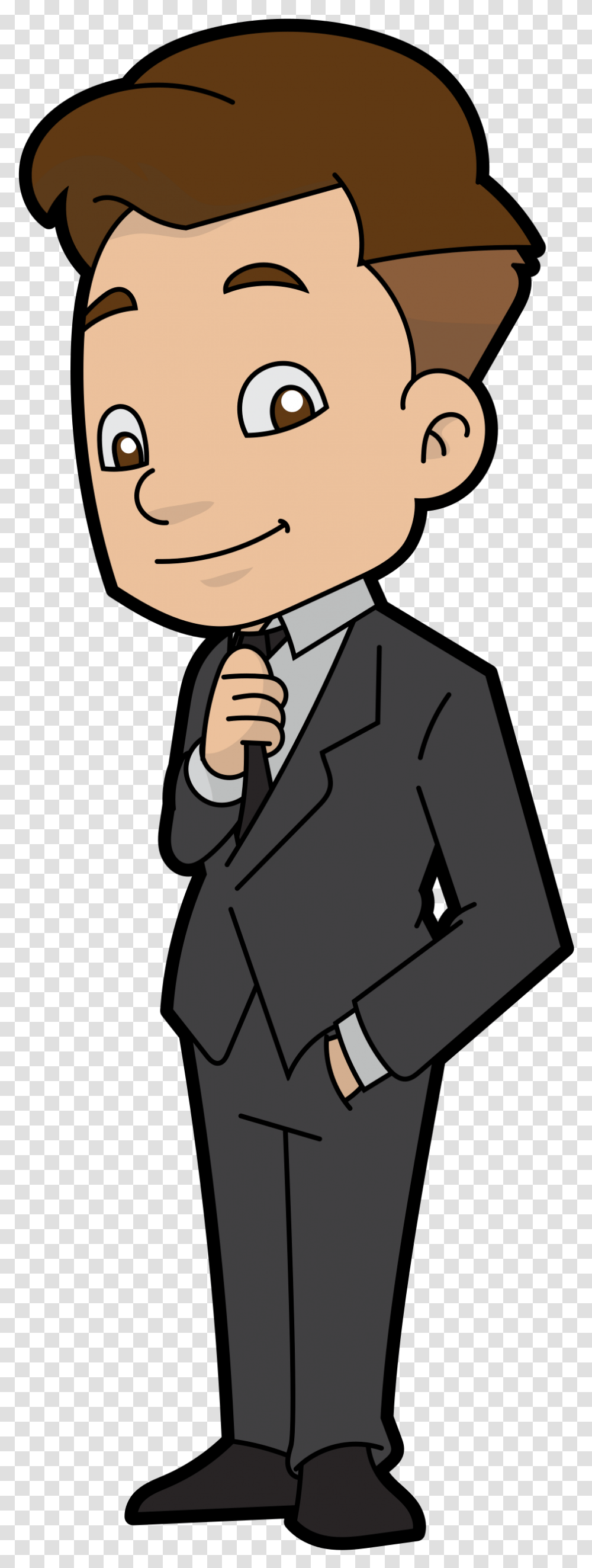 Cartoon Businessman, Apparel, Suit, Overcoat Transparent Png