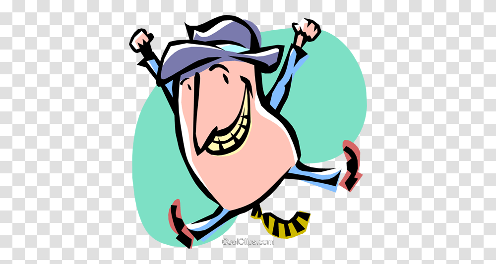 Cartoon Businessman Jumping For Joy Royalty Free Vector Clip Art, Mouth, Teeth, Bird, Animal Transparent Png