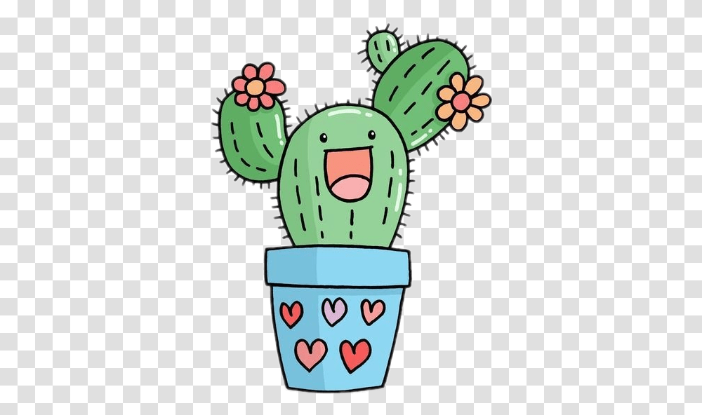 Cartoon Cactus Cactus Smile Flower Cactuslover Cactus Dibujo, Plant, Food, Relish, Pickle Transparent Png
