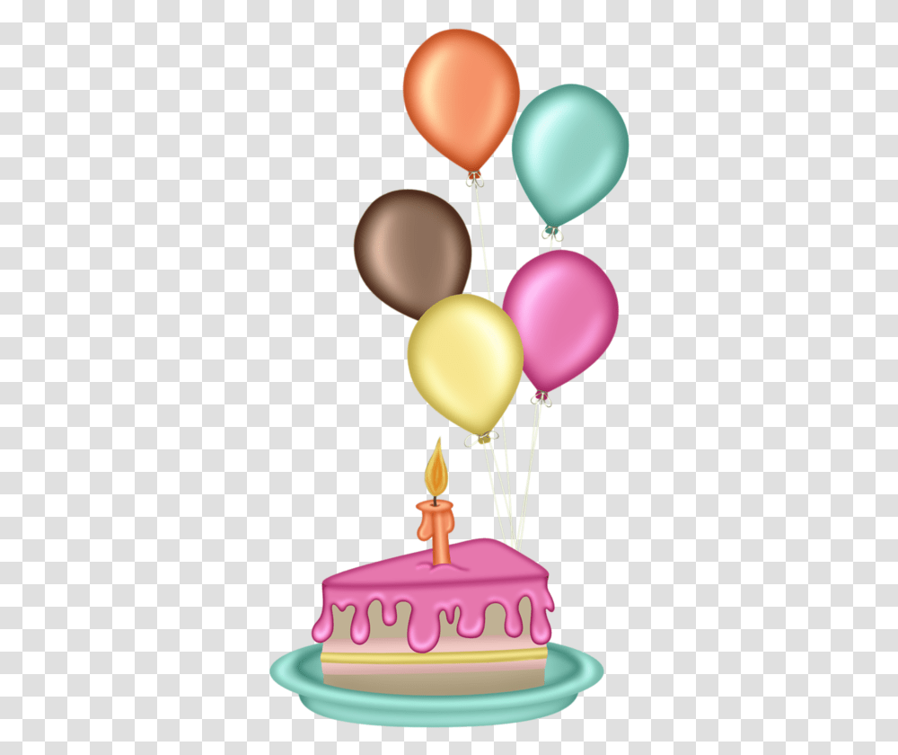 Cartoon Cake And Balloons, Birthday Cake, Dessert, Food Transparent Png