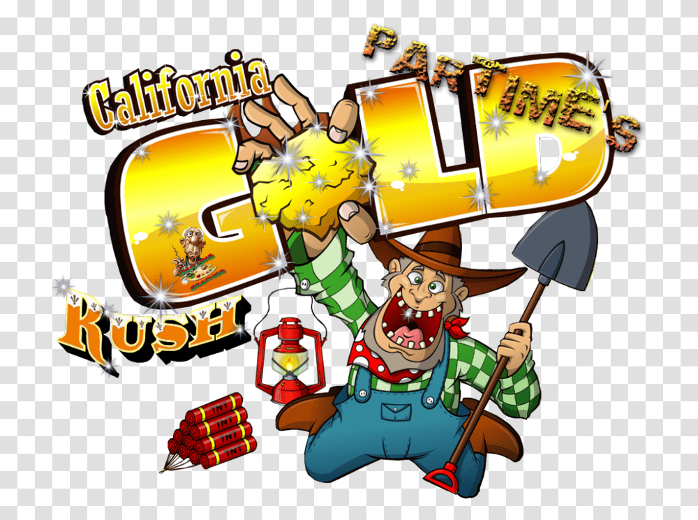 Cartoon California Gold Rush, Person, Hand, People, Weapon Transparent Png