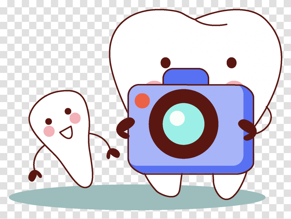 Cartoon Camera Tooth Element, Electronics, Digital Camera, Ipod Transparent Png