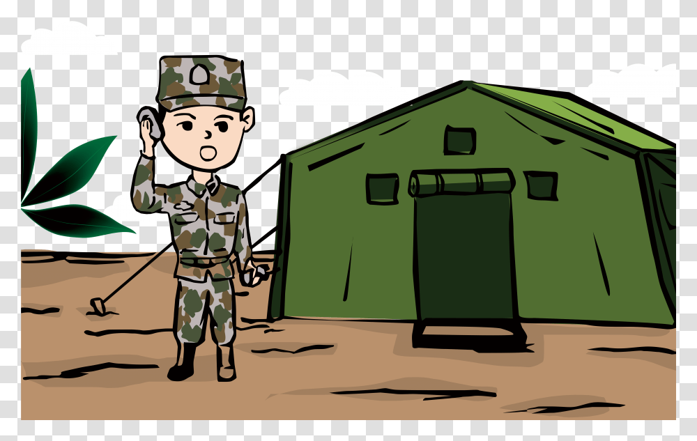 Cartoon Camp Camping Summer Scenery Transprent Military Camp Clipart Transparent Png