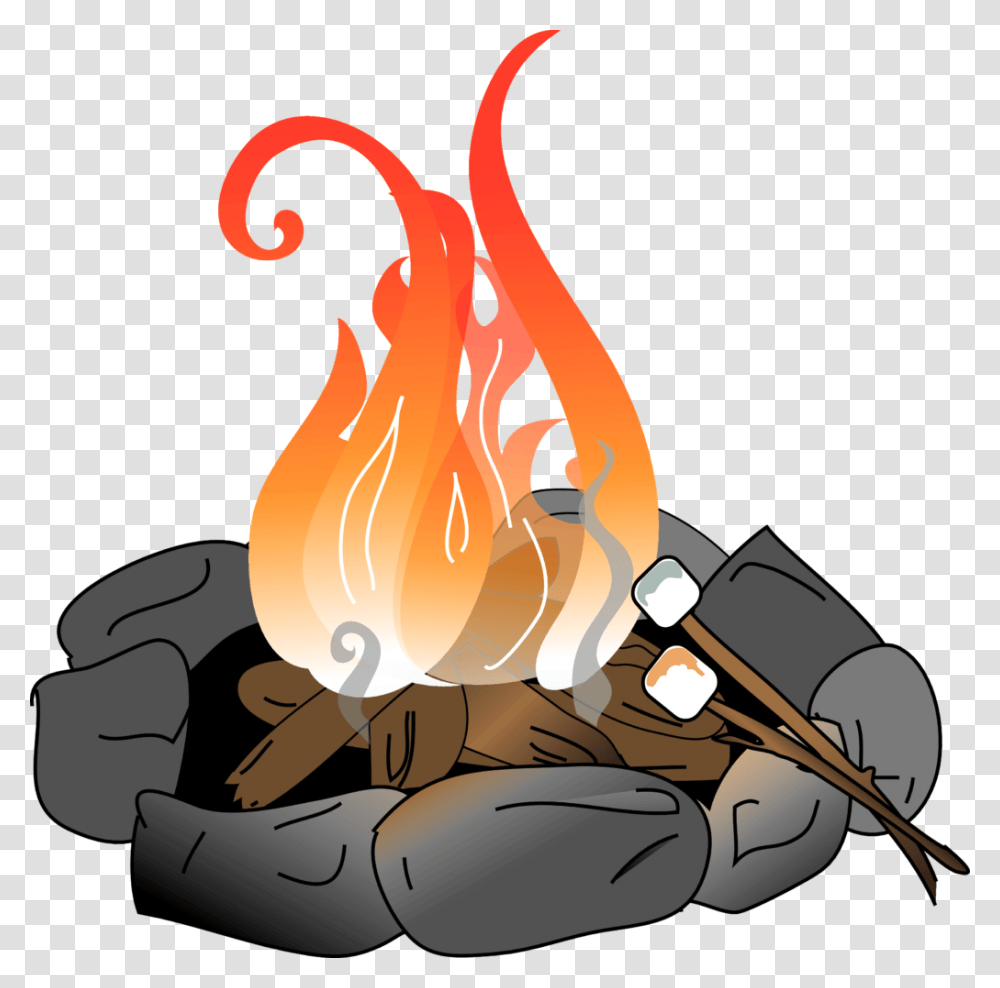 Cartoon Campfire Teacher Clipart, Flame, Bonfire Transparent Png