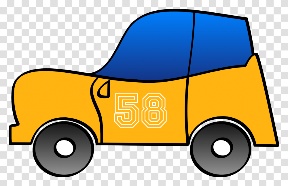 Cartoon Car Svg Clip Art For Web 2d Cartoon Car, Vehicle, Transportation, Automobile, Taxi Transparent Png