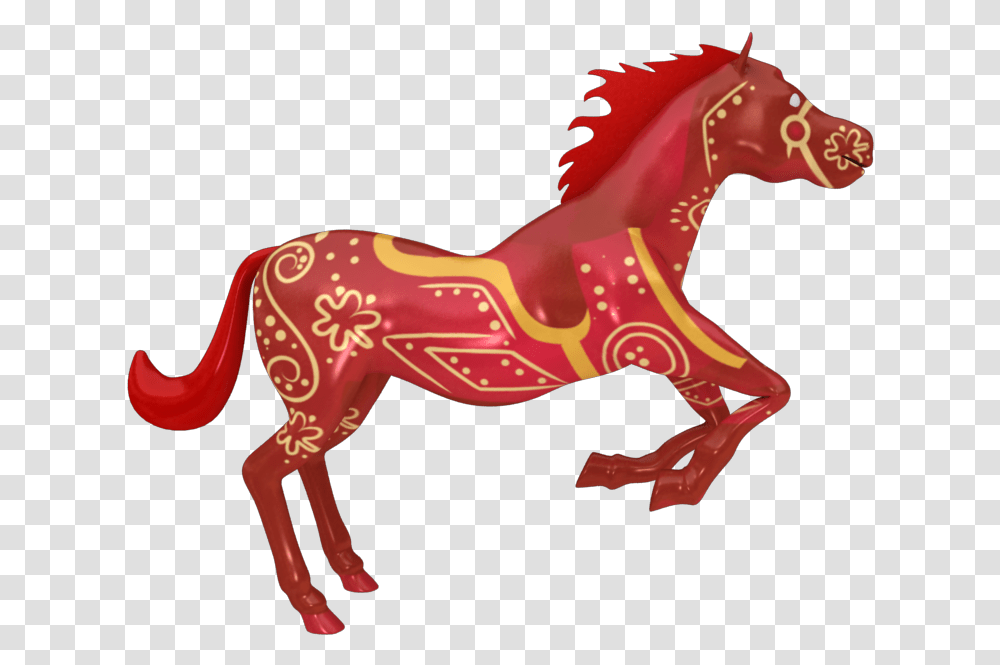 Cartoon Carousel Horses, Mammal, Animal, Colt Horse, Figurine Transparent Png
