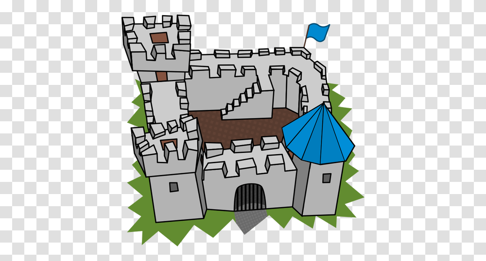 Cartoon Castle Vector Clip Art, Building, Minecraft, Poster, Architecture Transparent Png