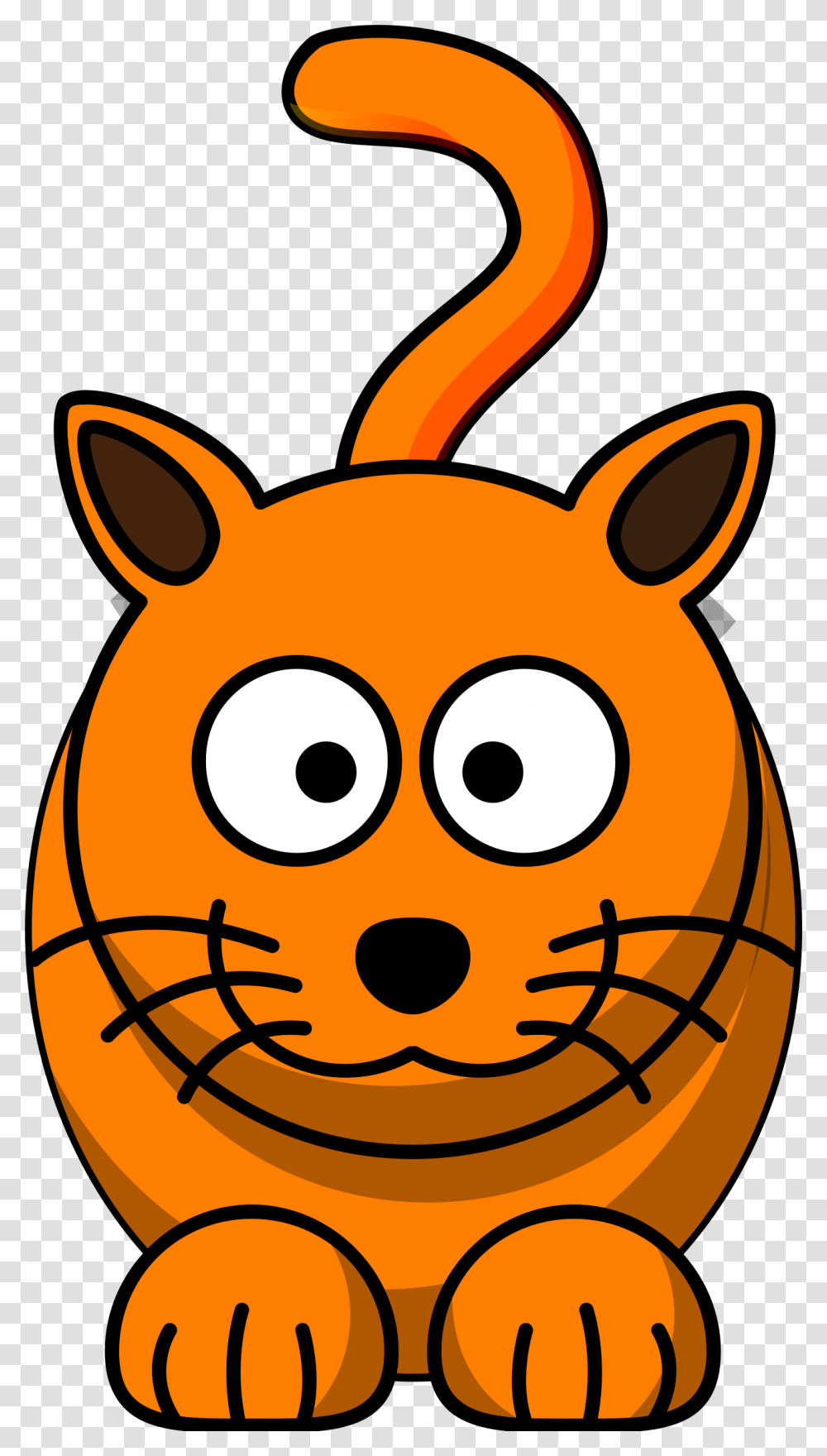 Cartoon Cat Clipart Orange, Halloween, Food Transparent Png