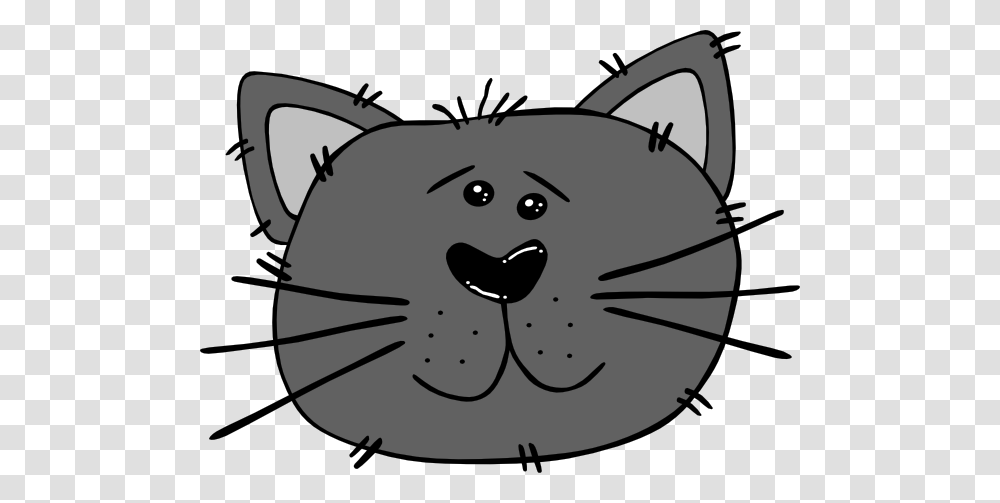 Cartoon Cat Face Clip Art, Plant, Stencil, Animal, Mammal Transparent Png