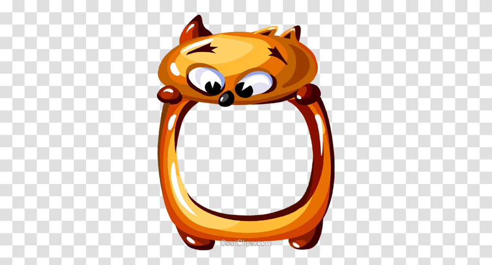 Cartoon Cat Frame Royalty Free Vector Clip Art Illustration, Horseshoe Transparent Png