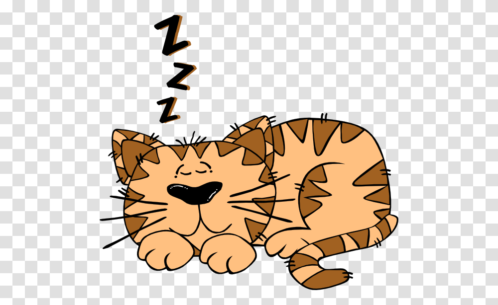 Cartoon Cat Sleeping Clip Art, Animal, Leaf, Plant, Mammal Transparent Png