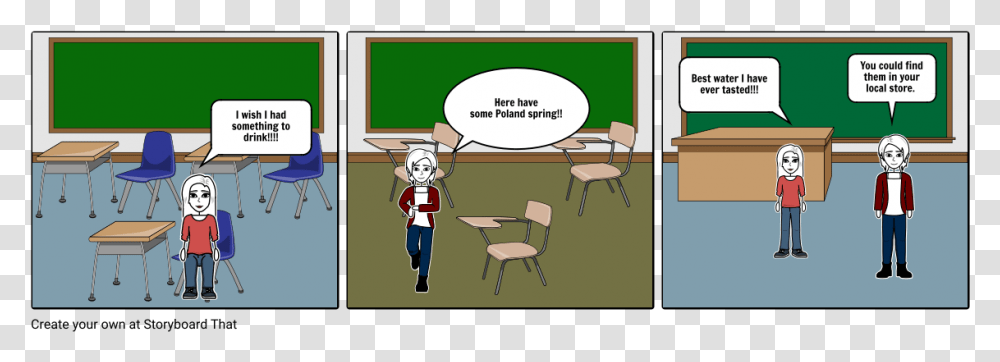 Cartoon, Chair, Person, White Board, Teacher Transparent Png