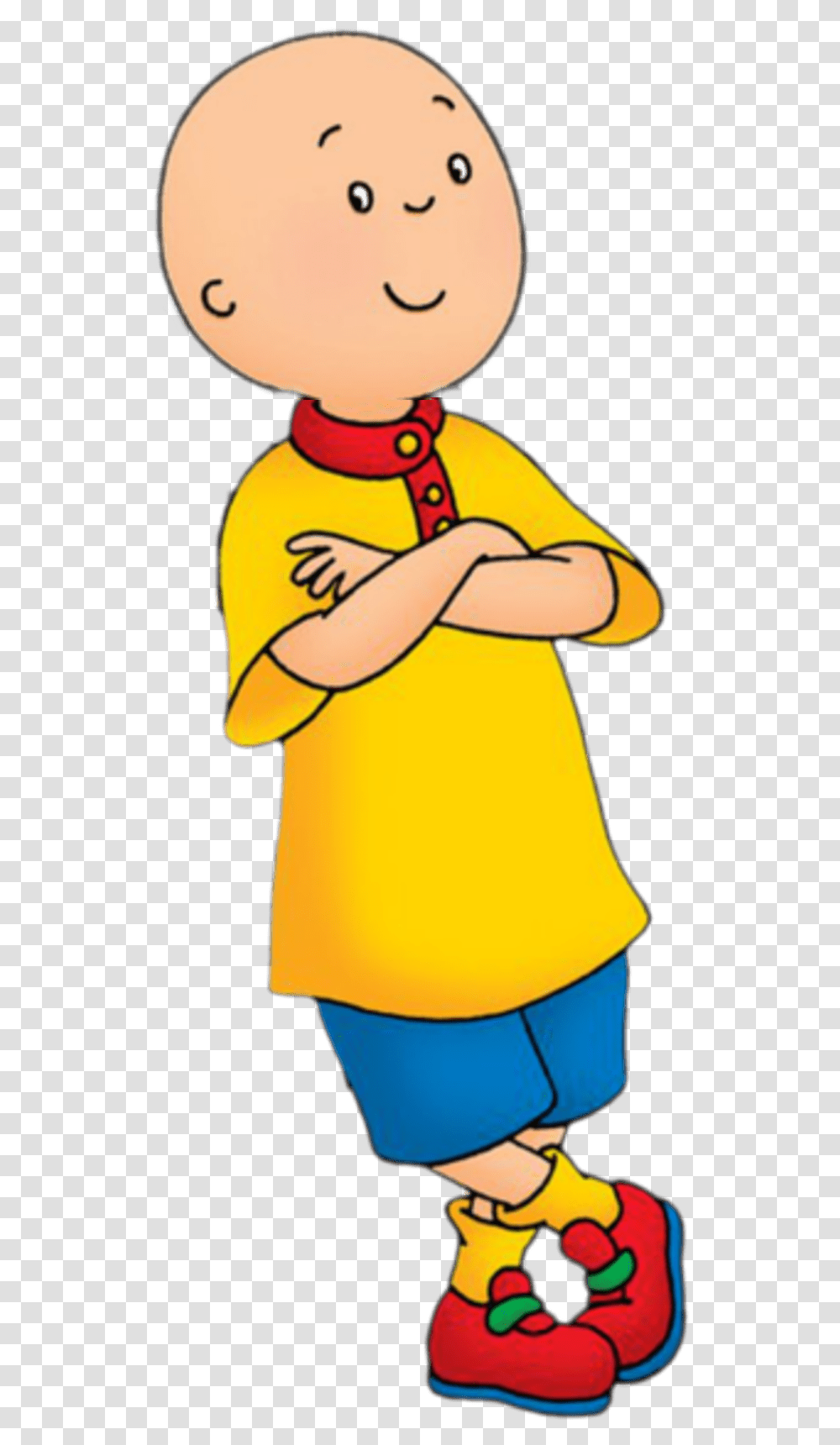 Cartoon Character Caillou Download Caillou With A Friend, Person, Hat, Outdoors Transparent Png