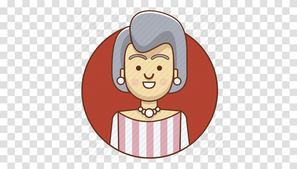 Cartoon Character Character Set Girl Old Person Woman Icon, Label, Sweets Transparent Png