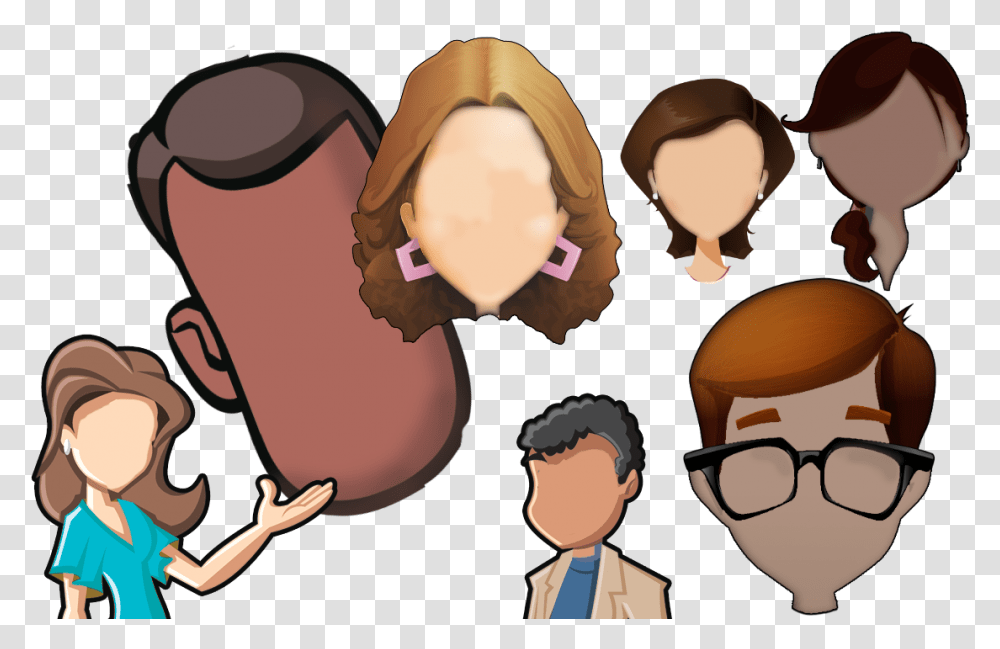 Cartoon Character Creator Build Your Own Cartoon Character, Glasses, Head, Crowd, Face Transparent Png