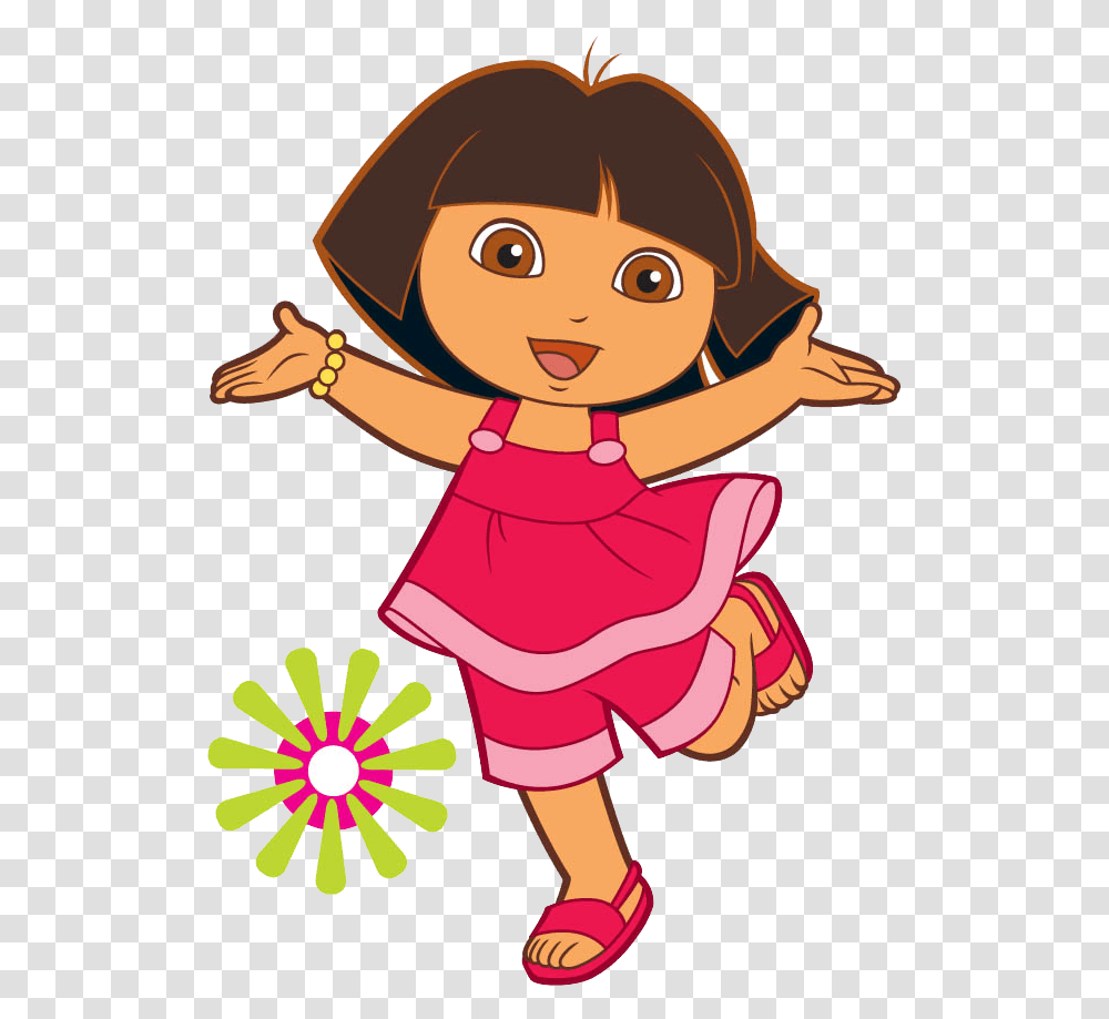 Cartoon Character Of Dora, Female, Dress, Girl Transparent Png
