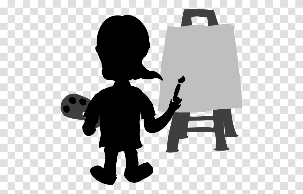 Cartoon Character Painting Blank Slate Clip Art, Person, Human, Stencil, Bag Transparent Png