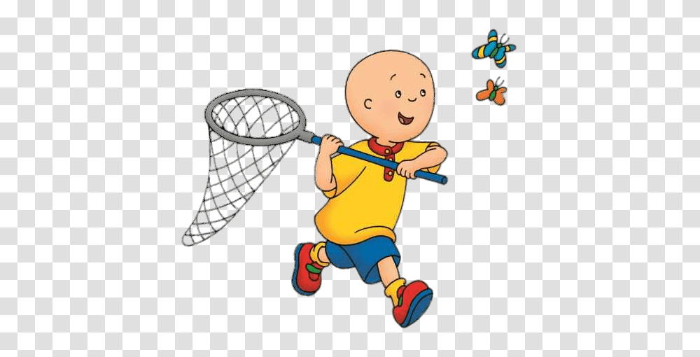 Cartoon Characters Caillou, Person, Human, Racket, Tennis Racket Transparent Png