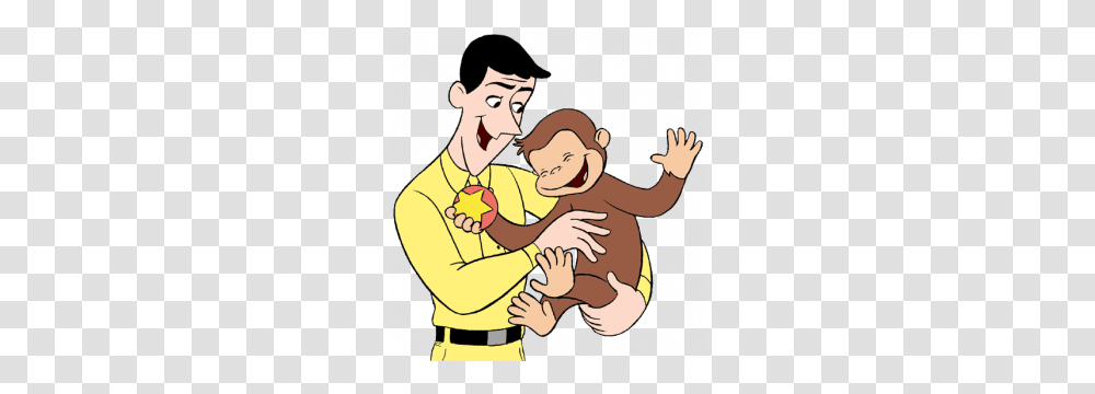 Cartoon Characters Curious George, Person, People, Leaf, Book Transparent Png