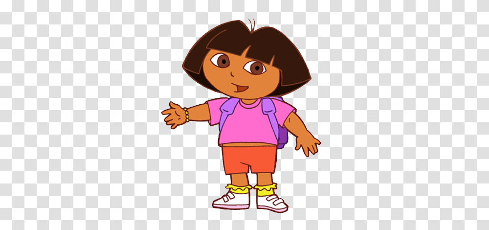 Cartoon Characters Dora The Explorer Pack, Person, Human, Apparel Transparent Png
