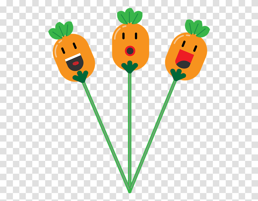 Cartoon Characters Flower Clip Art, Carrot, Vegetable, Plant, Food Transparent Png