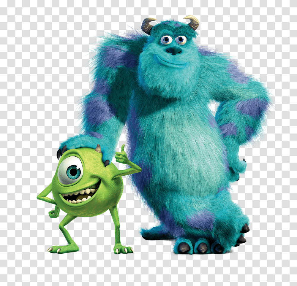 Cartoon Characters Monsters Inc, Toy, Mascot, Plush, Green Transparent Png