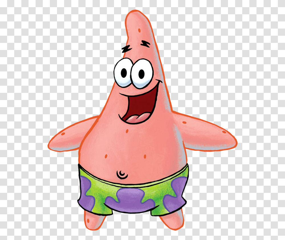 Cartoon Characters Patrick Star, Food, Plant, Plush, Toy Transparent Png