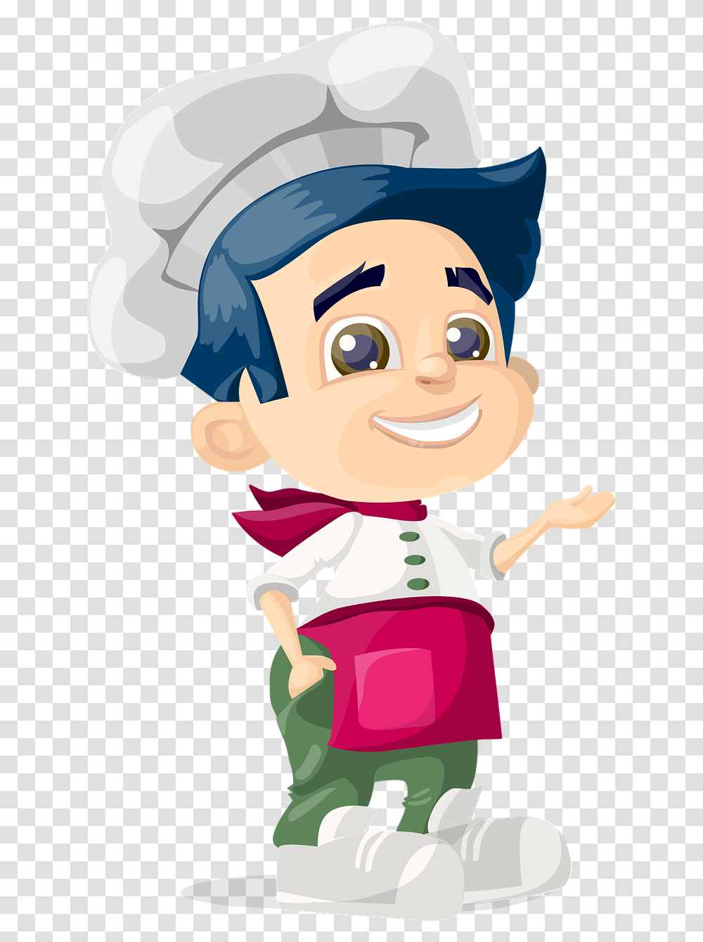 Cartoon Chef Hat Chef Kid, Person, Human, Elf, Doctor Transparent Png