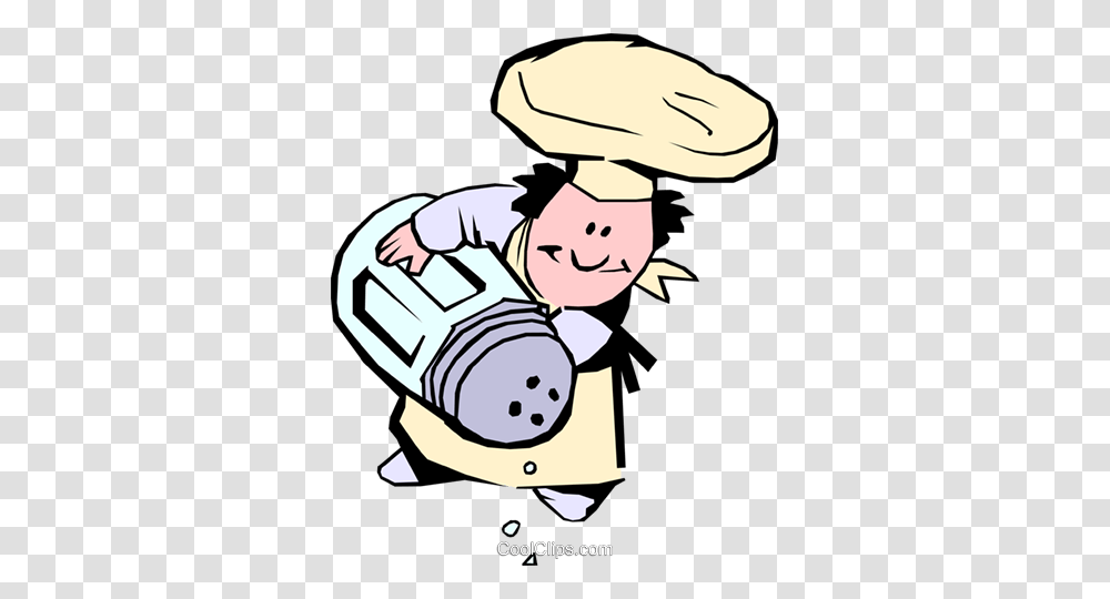 Cartoon Chef With Salt Shaker Royalty Free Vector Clip Art, Soccer Ball, Drawing, Helmet Transparent Png