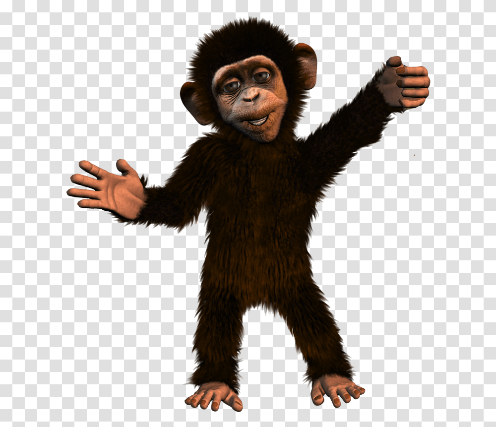 Cartoon Chimp Download Cartoon Chimp, Wildlife, Animal, Mammal, Ape Transparent Png