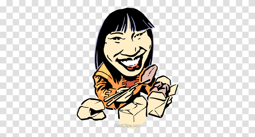 Cartoon Chinese Girl With Chopsticks Royalty Free Vector Clip Art, Soccer Ball, Team, Person, People Transparent Png