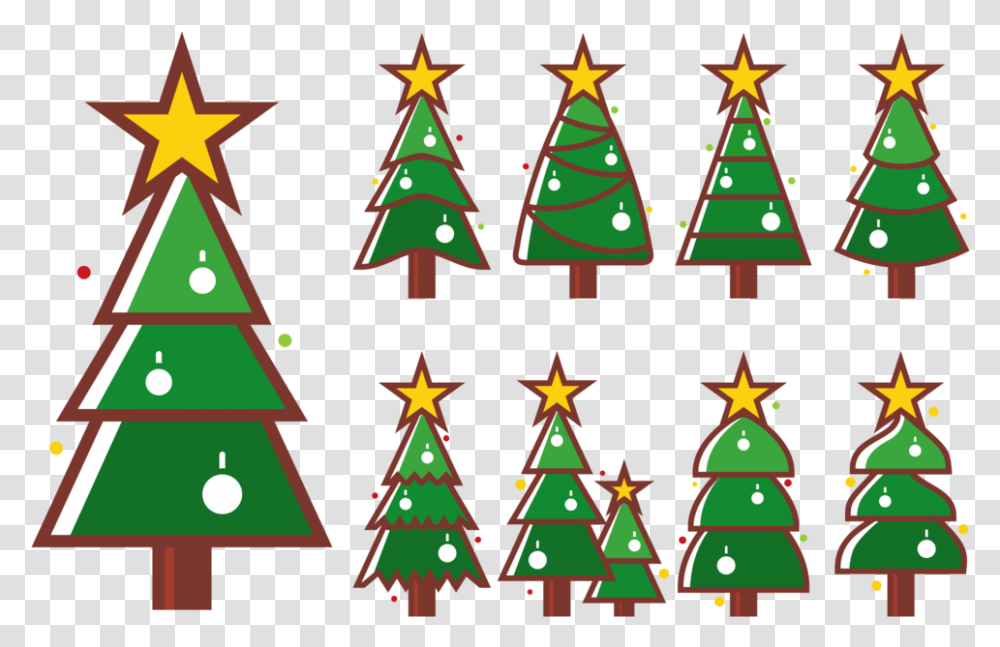 Cartoon Christmas Tree Christmas Tree, Plant, Ornament, Star Symbol, Snowman Transparent Png
