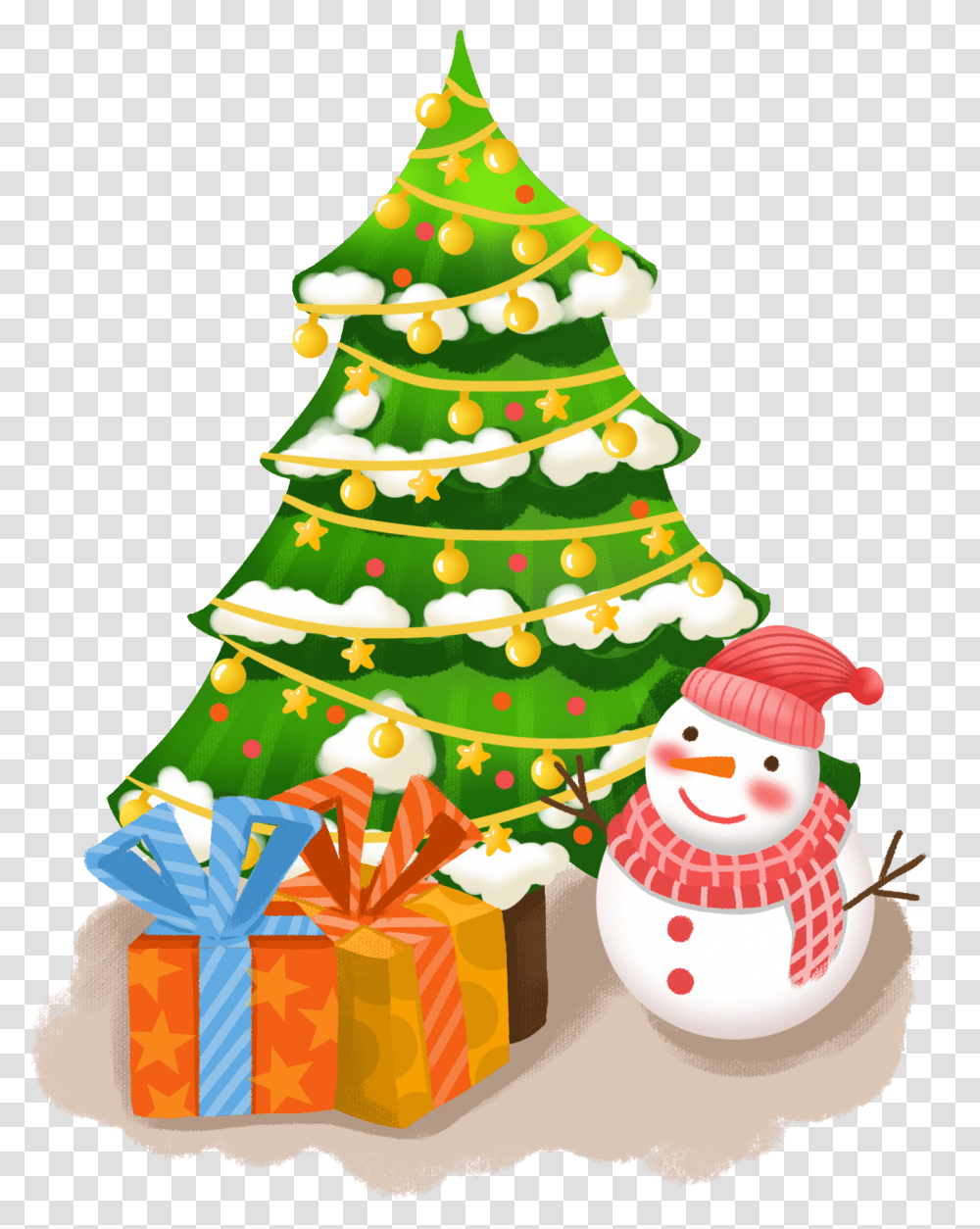Cartoon Christmas Tree Christmas Tree, Plant, Outdoors, Nature, Ornament Transparent Png