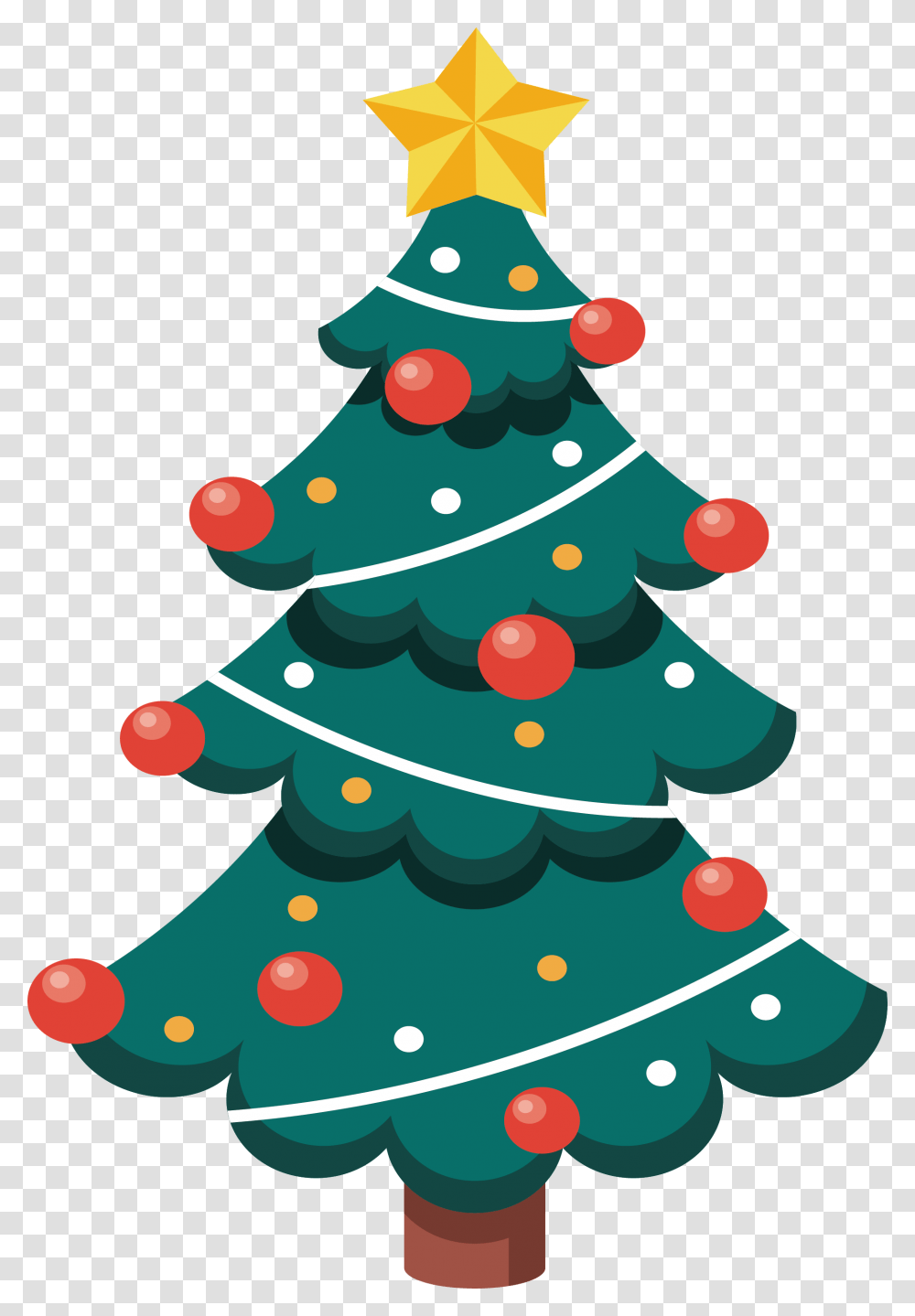 Cartoon Christmas Tree Christmas Tree Vector, Plant, Ornament, Star Symbol Transparent Png