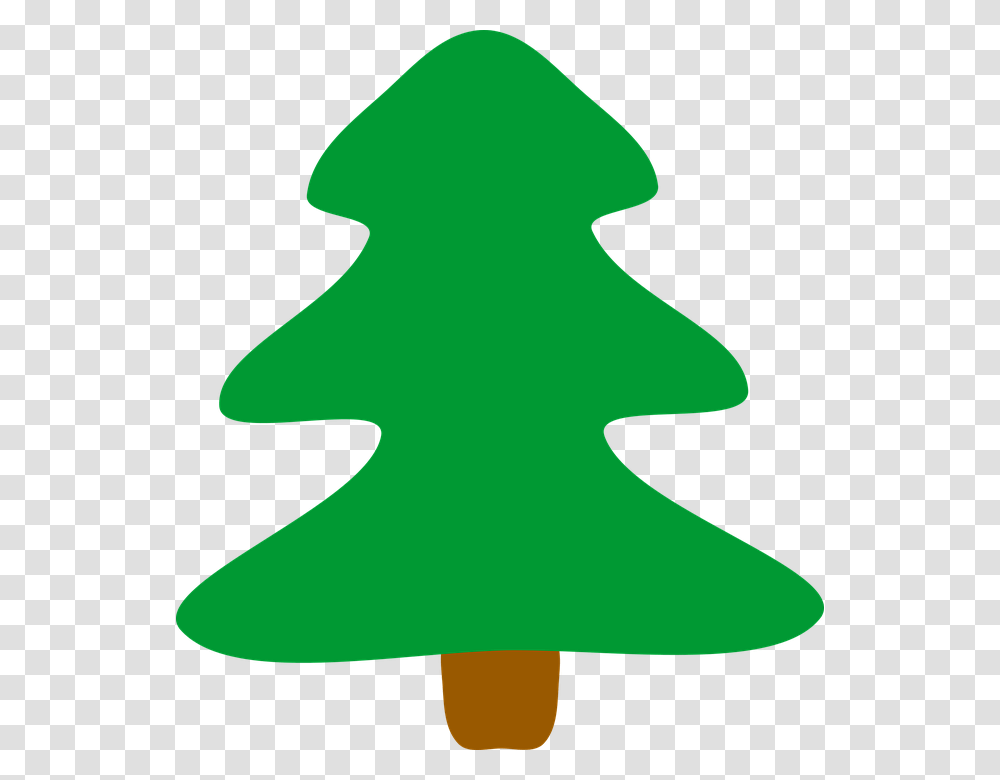 Cartoon Christmas Tree With Baubles, Plant, Star Symbol, Fir Transparent Png