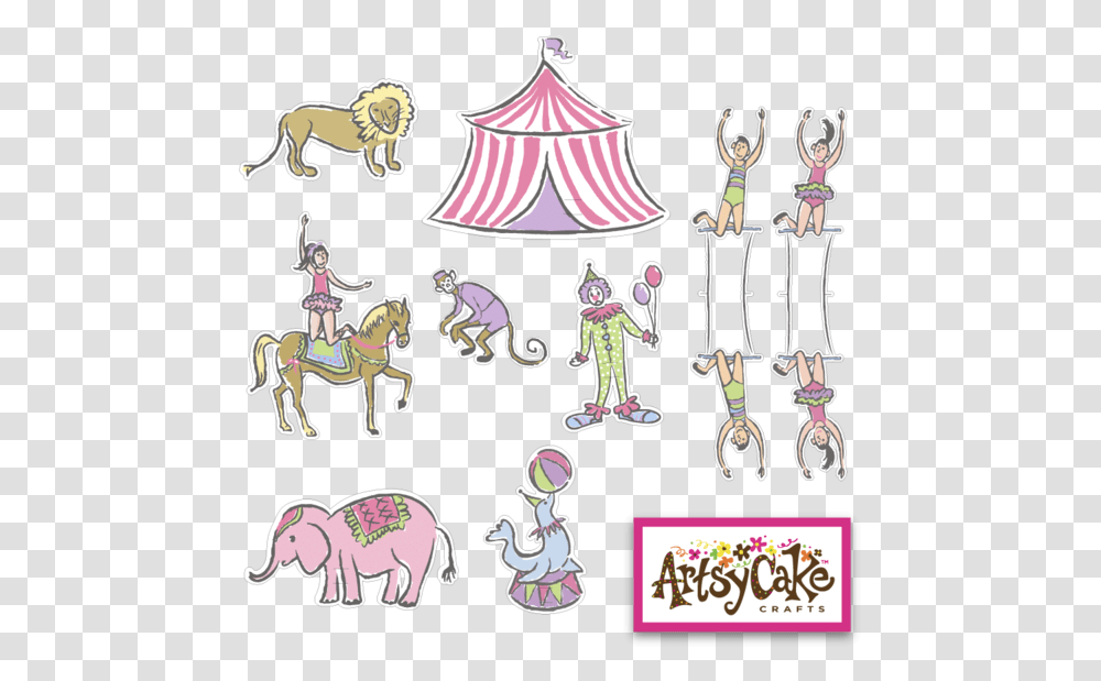 Cartoon Circus Trapeze Girls, Leisure Activities, Amusement Park, Adventure, Carousel Transparent Png