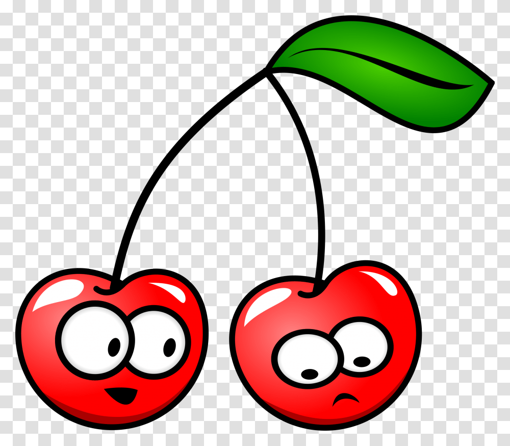 Cartoon Clip Art At Clker Com Vector Cartoon Cherries With Faces, Plant, Heart, Fruit Transparent Png