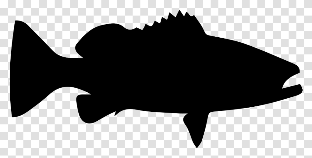 Cartoon Clip Art Free White Grouper Fish Silhouette, Animal, Bull, Mammal, Sea Life Transparent Png