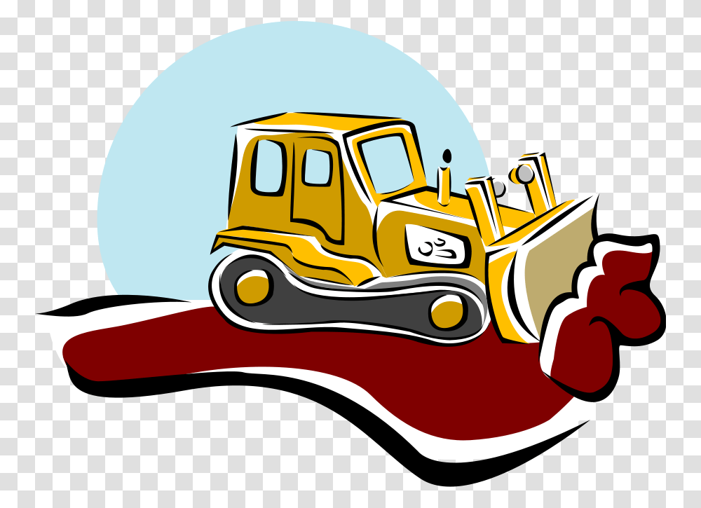 Cartoon Clipart Bulldozer, Tractor, Vehicle, Transportation Transparent Png