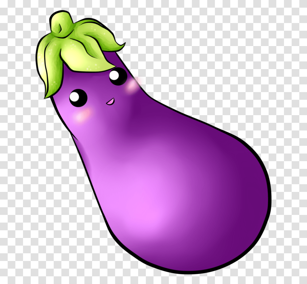 Cartoon Clipart Cute Eggplant, Vegetable, Food, Balloon, Purple Transparent Png
