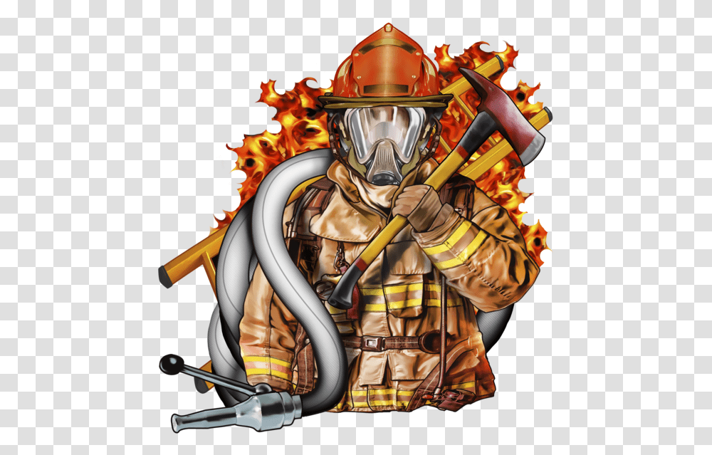 Cartoon Clipart Firefighter, Helmet, Apparel, Person Transparent Png.