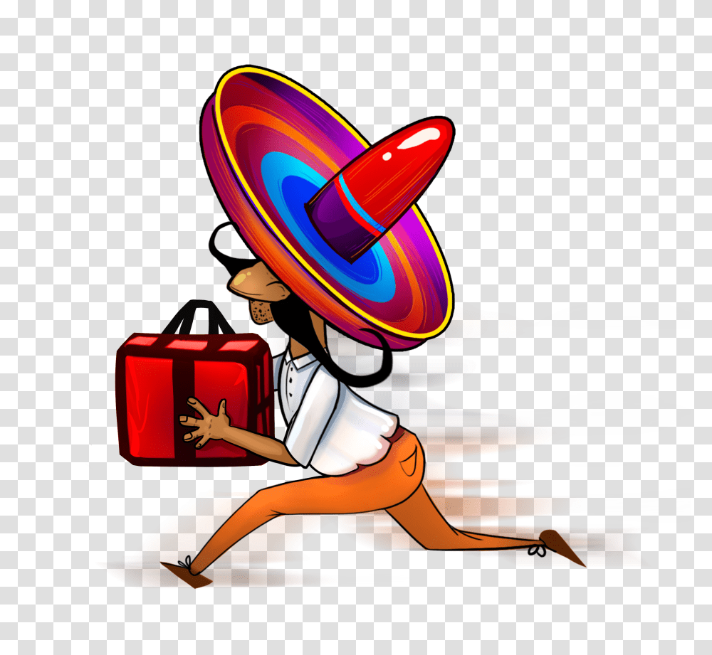 Cartoon Clipart Mexican Cuisine Tacos E Mas, Apparel, Sombrero, Hat Transparent Png