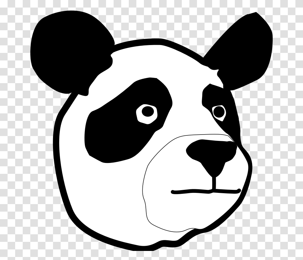 Cartoon Clipart Of A Black And White Cute Sitting Panda Vector, Stencil, Snout, Piggy Bank, Hole Transparent Png