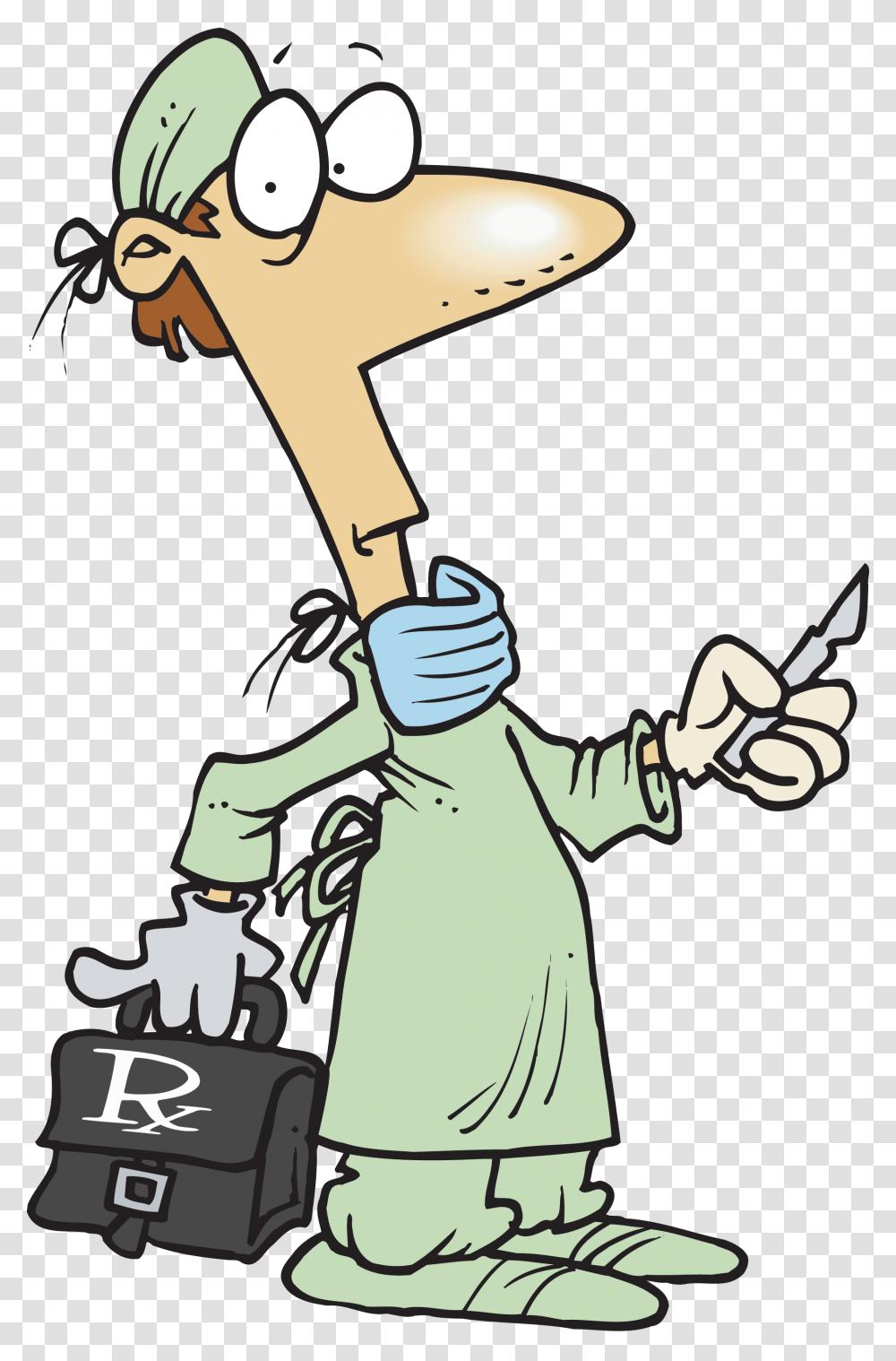 Cartoon Clipart Surgery Cartoon Surgeon Transprent, Drawing, Hand, Cleaning, Slingshot Transparent Png