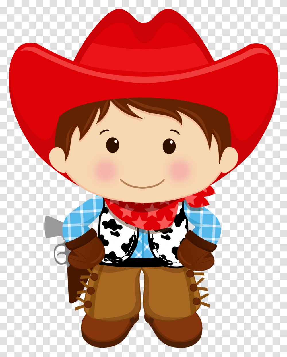 Cartoon Clipart Western Rodeo Cowboy Transprent, Apparel, Cowboy Hat, Toy Transparent Png
