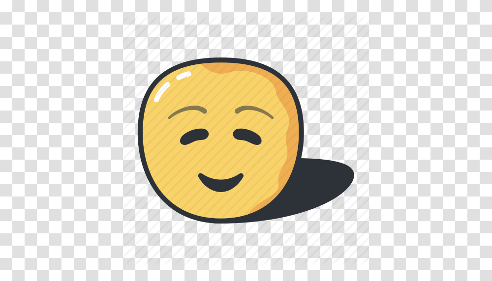 Cartoon Closed Emoji Eyes Small Smile Smiley Icon, Egg, Food, Sweets, Plant Transparent Png