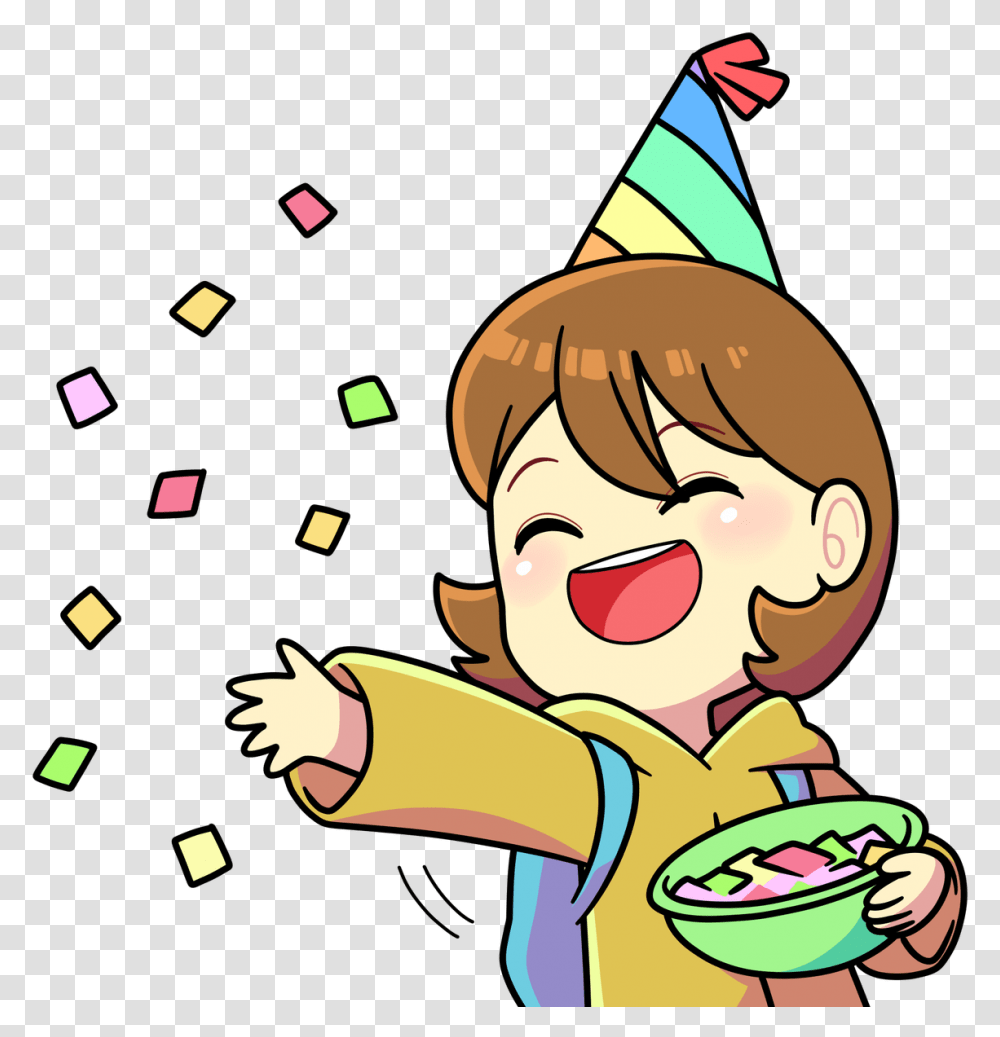 Cartoon, Apparel, Party Hat, Person Transparent Png