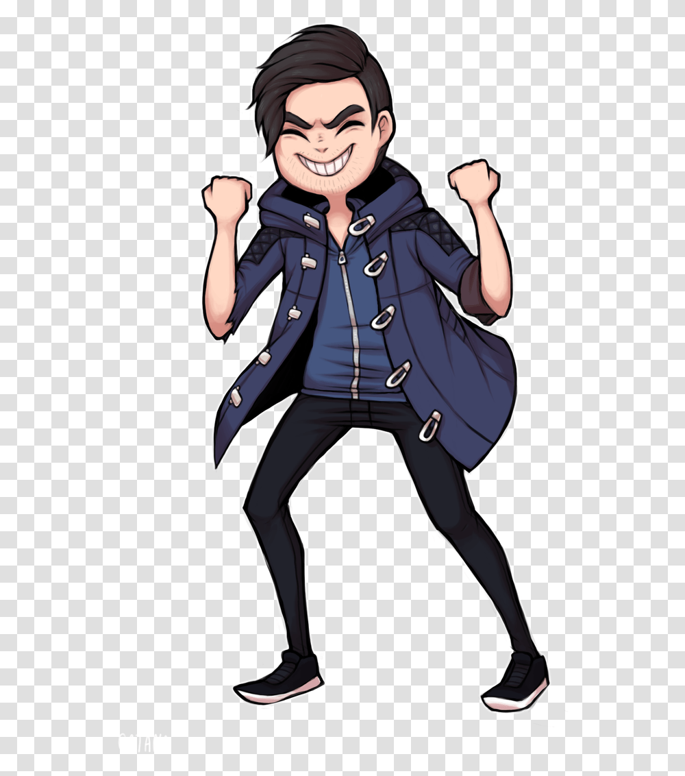 Cartoon, Jacket, Coat, Person Transparent Png