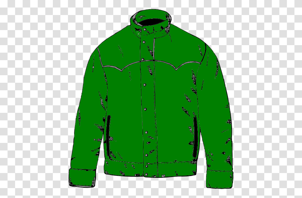 Cartoon Coat Clipart Green Jacket Clipart, Apparel, Long Sleeve, Sweatshirt Transparent Png